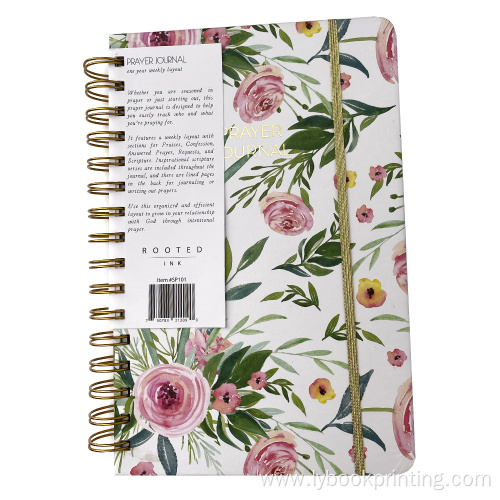 Wholesale school supplies plastic cover spiral notebook